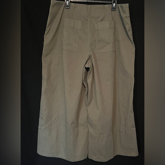 SPANX Super Smooth Stretch Twill Cropped Wide Leg Pants Size 2X Green - Picture 3 of 9